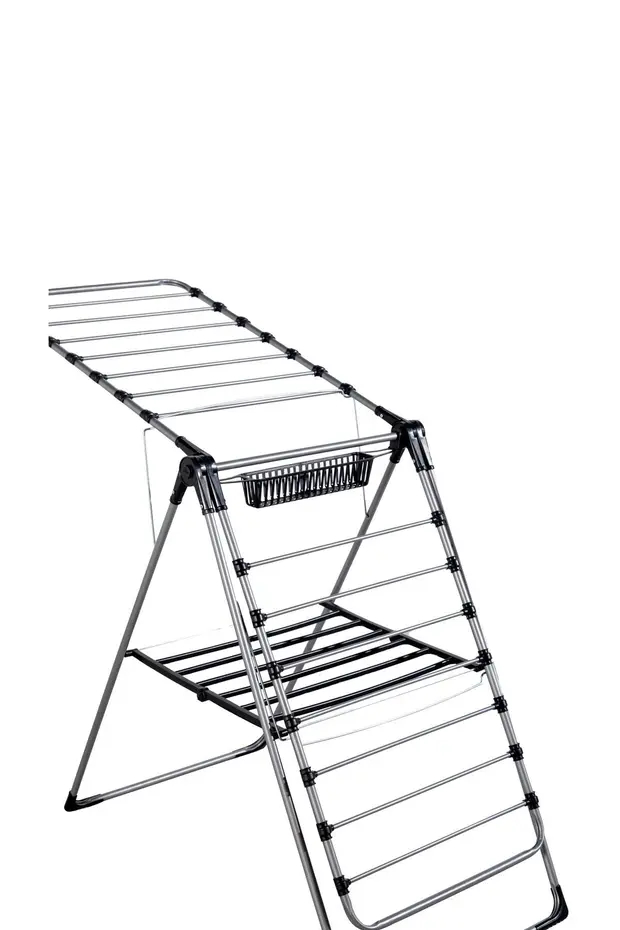 Lüx Mandal Sepetli Borulu Çamaşır Kurutmalık Çamaşır Askılığı